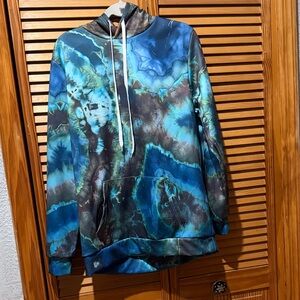 Blue Tie-Dye Hoodie